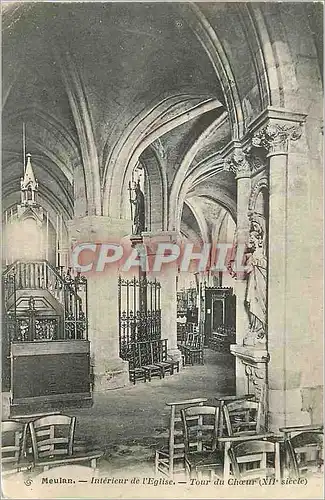 Cartes postales Meulan Interieur de l'Eglise Tour du Choeur (XIIe Siecle)