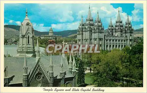 Cartes postales moderne Salt Lake City Utah The Mormon Temple Square and Utah State Capitol