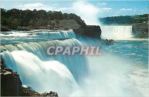 Cartes postales moderne American Falls at Prospect Point and Horseshoe Falls in the Distance Niagara Falls Canada