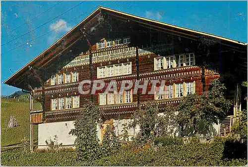 Cartes postales moderne Altes Haus Beim Dorfplatz Habkem Old Swiss Chalet Erbault 1776