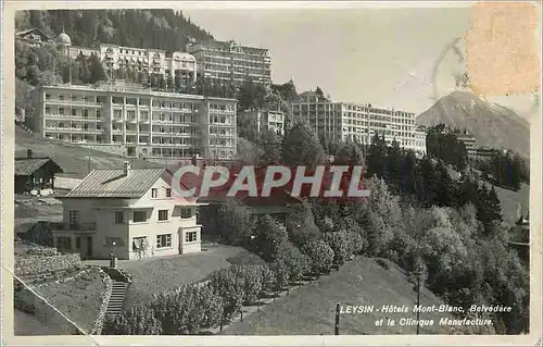 Cartes postales moderne Leysin Hotels Mont Blanc Bevedere et la Clinique Manufacture