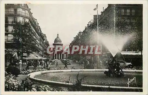 Cartes postales moderne Paris En Flanant Place Edmond Rostand Rue Soufflot Pantheon