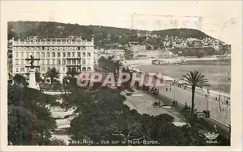 Moderne Karte Nice Vue sur le Mont Boron