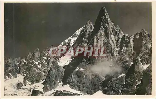 Ansichtskarte AK Chamonix (Hte Savoie) L'Aiguille du Dru (3754 m)