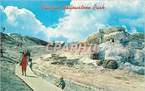 Moderne Karte Colorful Yellowstone Park Mammoth Hot Springs Terrace