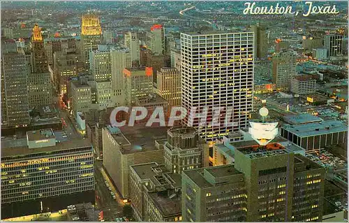 Cartes postales moderne Houston Texas Skyline Lights