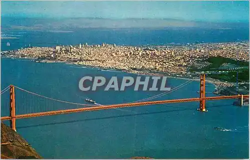 Cartes postales moderne Air View of Golden Gate Bridge