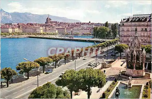 Cartes postales moderne Geneve Le Quai de Mont Blanc et la Ville