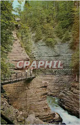 Cartes postales moderne Ausable Chasm New York Hydes Cave Bridge at Ausable Chasm
