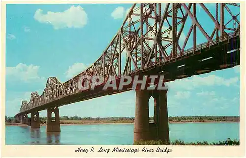 Moderne Karte Huey P Long Mississippi River Bridge Baton Rouge Louisiana