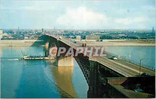 Moderne Karte Eads Bridge Across the Mississippi