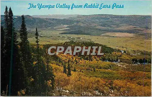 Moderne Karte The Yampa Vallay from Rabbit Ears Pass from Highway U S in Nothwestern Colorado