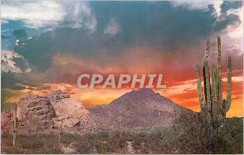 Moderne Karte Valley of the Sun Surrounding Phoenix Spectacular Sunrise Over Camelback Mountain