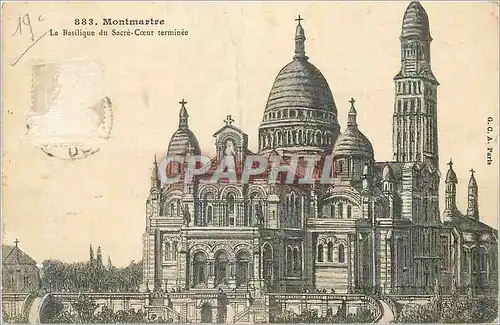 Cartes postales moderne Montmartre La Basilique du Sacre Coeur Terminee