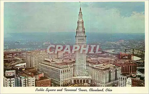 Ansichtskarte AK Cleveland Ohio Public Square and Terminal Tower