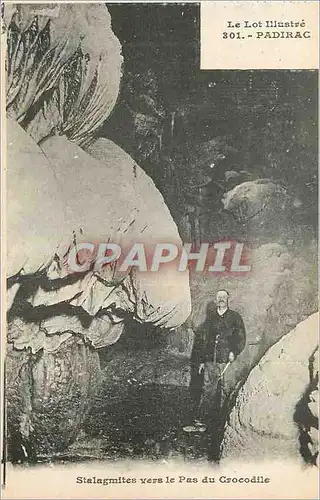 Cartes postales Padirac Le Lot Illustre Stalagmites vers le Pas du Crocodile