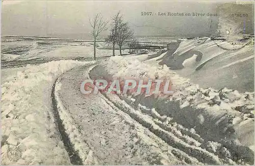 Ansichtskarte AK Les Routes en Hiver dans le Montagne