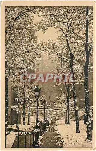 Ansichtskarte AK Paris en Flanant Montmartre sous la Neige