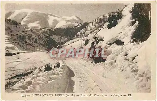 Ansichtskarte AK Environs de Beuil (A M) Route du Cians vers les Gorges