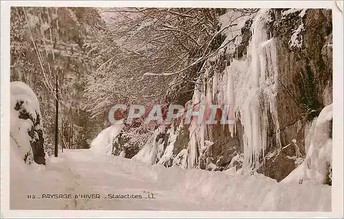 Cartes postales Paysage d'Hiver Stalactites