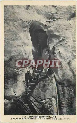 Ansichtskarte AK Chamonix Mont Blanc Le Glacier des Bossons La Grotte de Glace