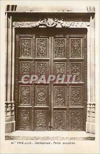 Cartes postales Frejus Cathedrale Porte Sculptee