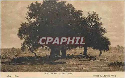 Cartes postales Musee du Louvre Paris Rousseau Les Chenes