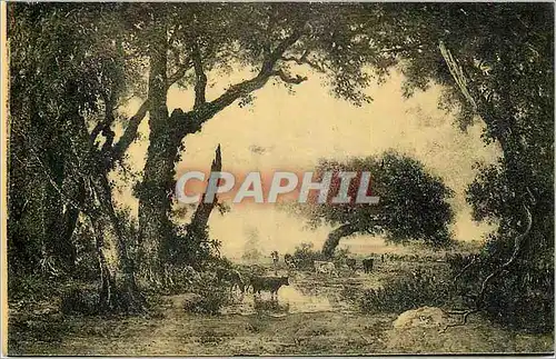 Ansichtskarte AK Musee du Louvre Paris Rousseau (Pierre Etienne Theodore) Sortie de Foret a Fontainebleau