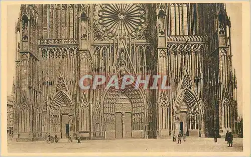 Ansichtskarte AK Cathedrale de Strasbourg Les 3 portails de l'Ouest