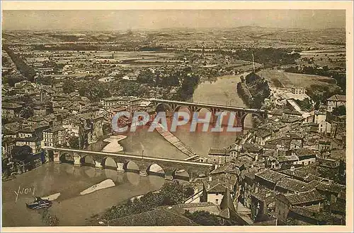 Cartes postales Albi (Tarn) La Douce France Vue Generale Le Pont Vieux et le Pont Neuf