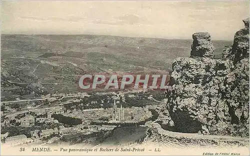 Ansichtskarte AK Mende Vue Panoramique et Rochers de Saint Privat