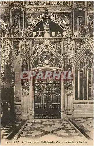 Cartes postales Albi Interieur de la Cathedrale Porte d'Entree du Choeur