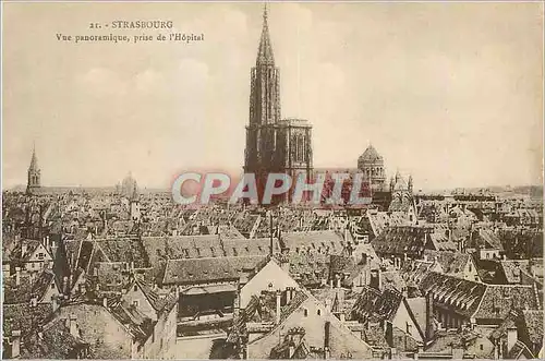 Cartes postales Strasbourg Vue panoramique prise de l'Hopital