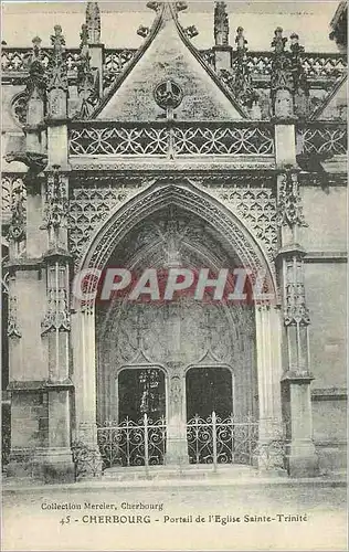 Ansichtskarte AK Cherbourg Portail de l'Eglise Sainte Trinite