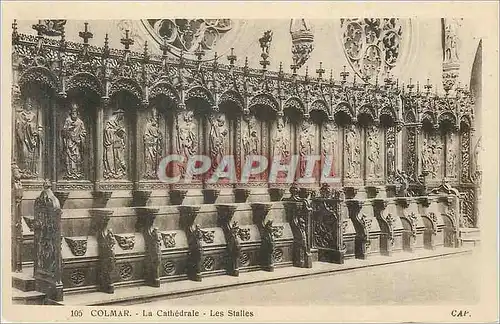 Ansichtskarte AK Colmar La Cathedrale Les Stalles