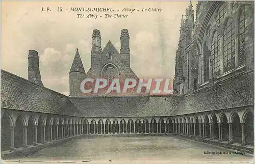 Cartes postales Mont St Michel Abbaye Le Cloitre