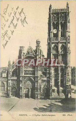 Cartes postales Dieppe L'Eglise Saint Jacques