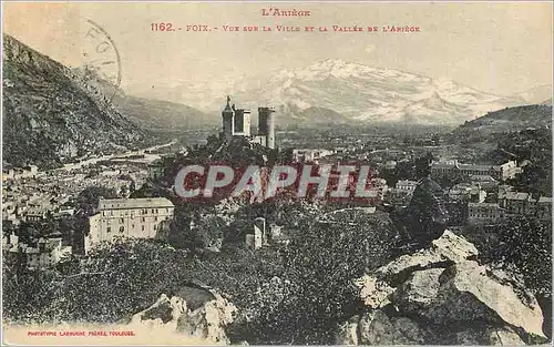 Cartes postales Foix L'Ariege Vue sur la Ville et la Vallee de l'Ariege