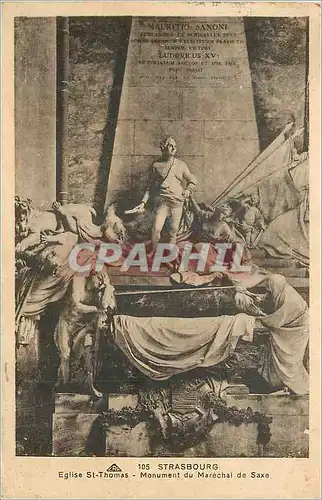 Cartes postales Strasbourg Eglise St Thomas Monument du Marechal de Saxe