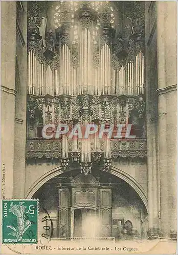 Cartes postales Rodez Interieur de la Cathedrale Les Orgues
