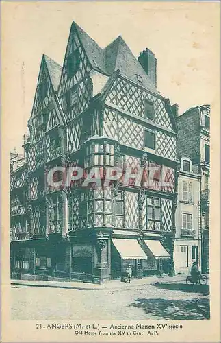 Cartes postales Angers (M et L) Ancienne Maison XVe Siecle