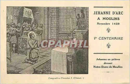 Cartes postales Notre Dame de Moulins Jehanne d'Arc a Moulins