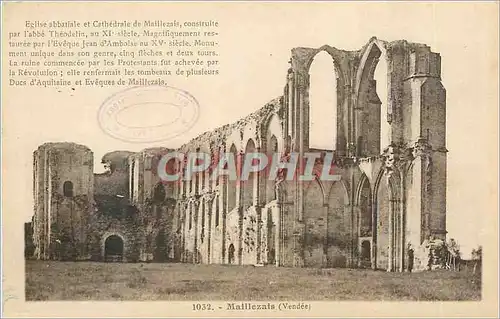 Cartes postales Maillezais (Vendee) Eglise Abbatiale et Cathedrale de Maillezais