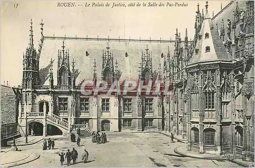 Cartes postales Rouen Le Palais de Justice Cote de la Salle des Pas Perdus