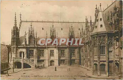 Cartes postales Rouen Le Palais de Justice (Cote de la Salle des Pas Perdus)