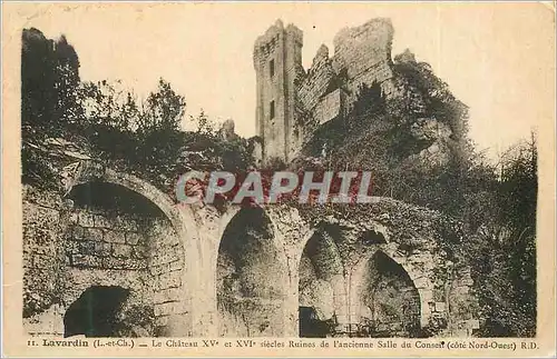 Ansichtskarte AK Lavardin (L et Ch) Le Chateau XVe Siecles Ruines de l'Ancienne Salle du Sonseil