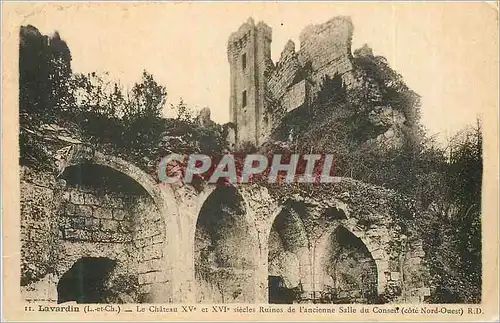 Cartes postales Lavardin (L et Ch) Le Chateau XVe Siecles Ruines de l'Ancienne Salle du Sonseil