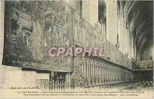Cartes postales La Chaise Dieu Specimen des 14 Tapisseries d'Arras (XVIe Siecle)