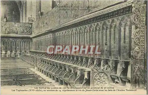 Cartes postales La Chaise Dieu Interieur de l'Eglise Les Stalles et les Tapisseries