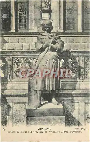 Cartes postales Orleans Statue de Jeanne d'Arc par la Princesse Marie d'Orleans